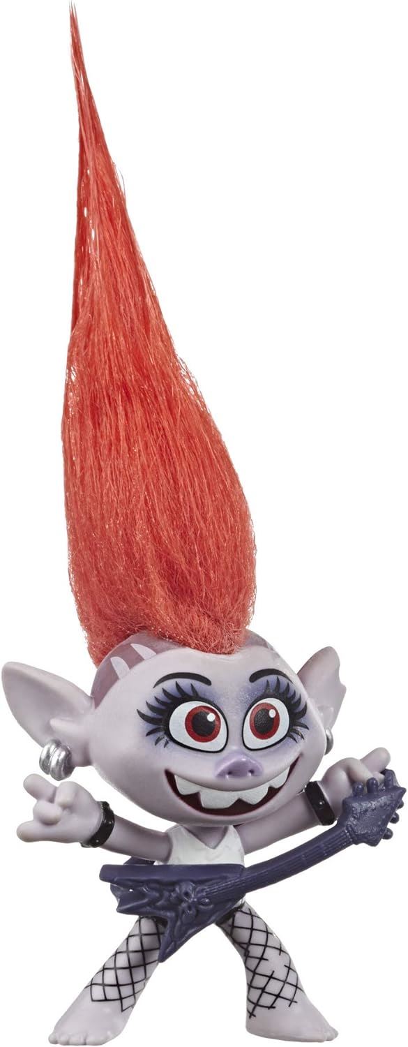 Trolls World Tour Barb 12cm Action Figure E6806 with Guitar Collectible Mini Toy