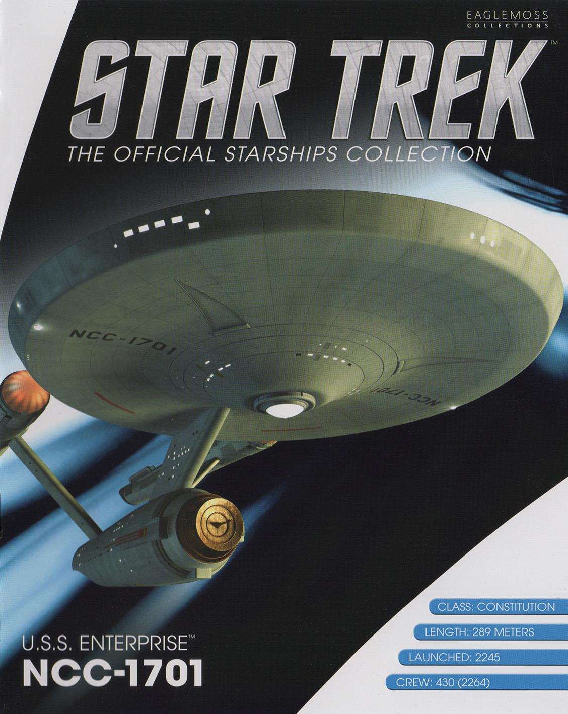 #11 U.S.S. Enterprise NCC-1701 (Constitution-class) TOS Diecast Model Ship Window Boxed (Star Trek / Eaglemoss)