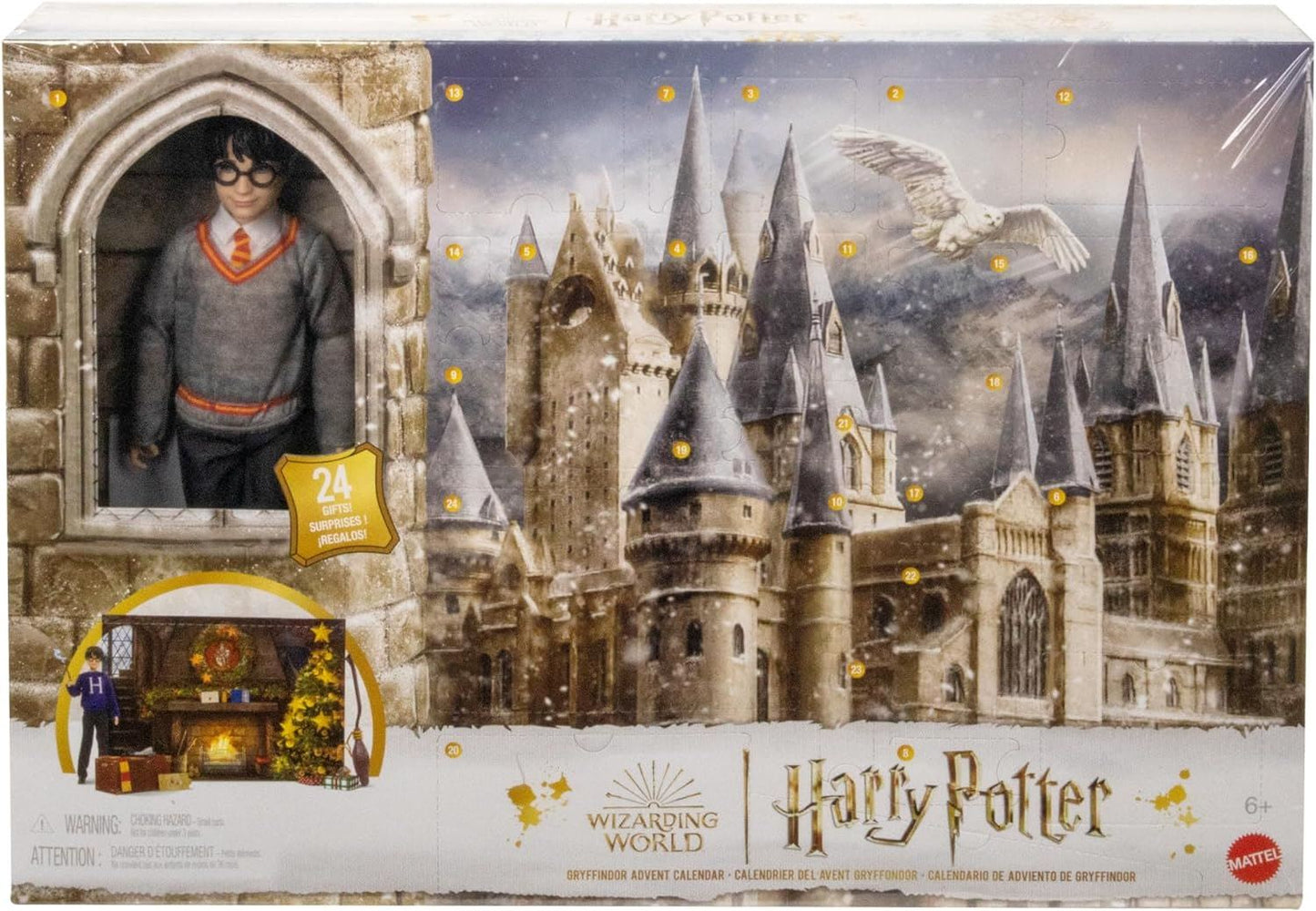 Harry Potter Gryffindor Advent Calendar with Doll HND80 Wizarding World Mattel