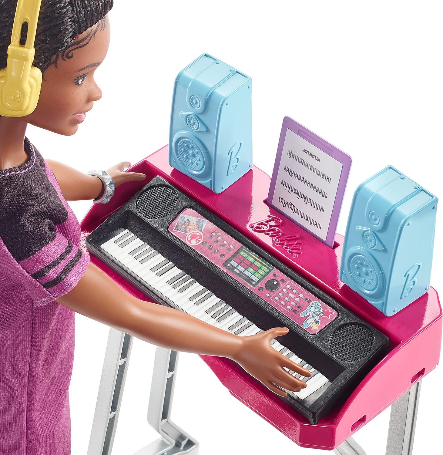 Mattel Barbie Big City Dreams Recording Studio Playset with Keyboard & Doll