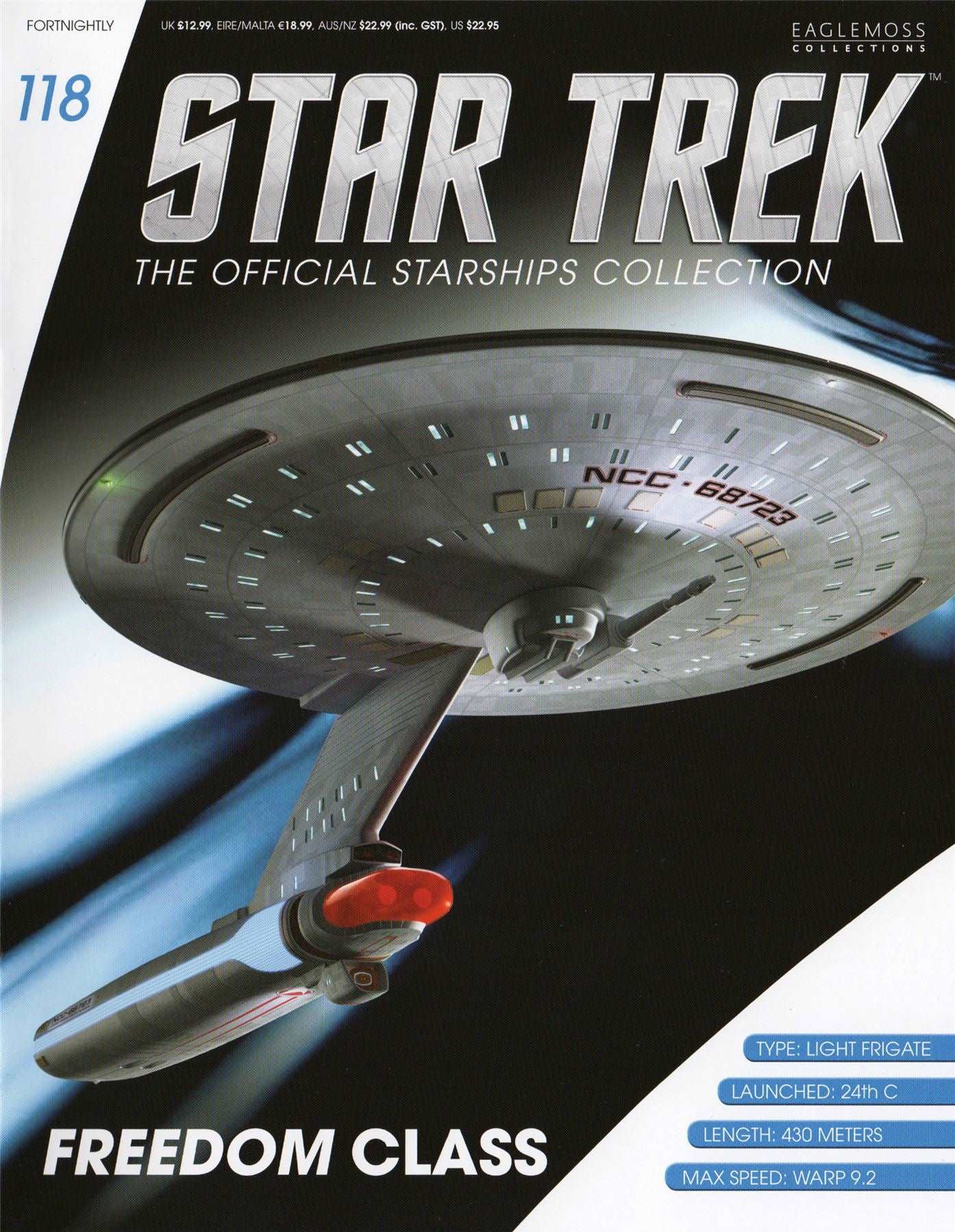 #118 Freedom-Class (U.S.S. Firebrand NCC-68723) Diecast Model Ship (Star Trek / Eaglemoss)