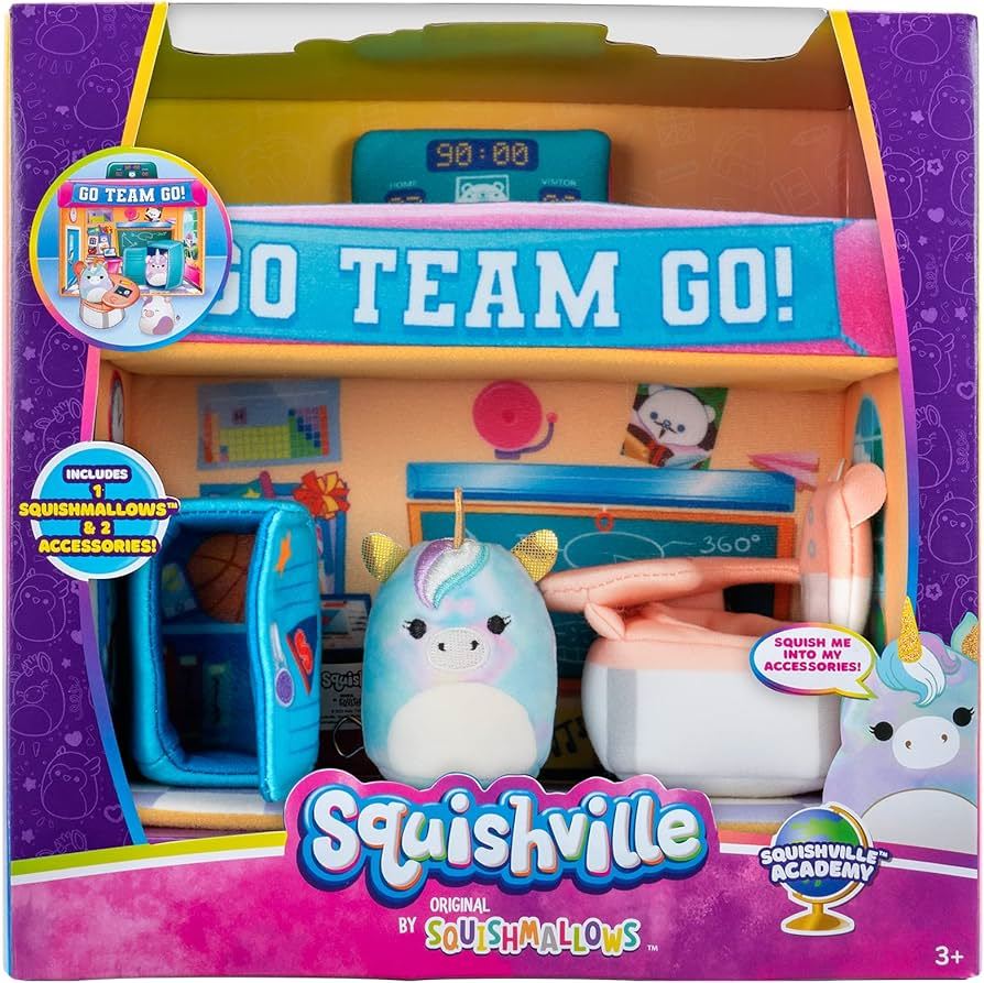 Squishvile Academy Deluxe Play Scene Go! SQM0325 Squishmallows 2" Accessories