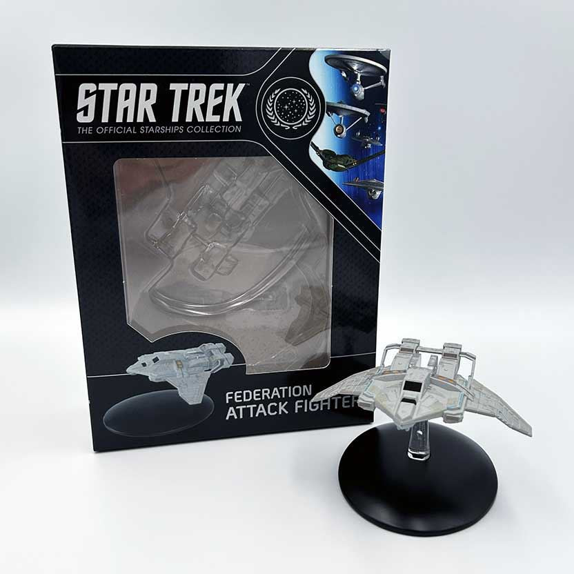 #21 / #68 Federation Attack Fighter Diecast Model Ship Window Boxed (Star Trek / Eaglemoss)