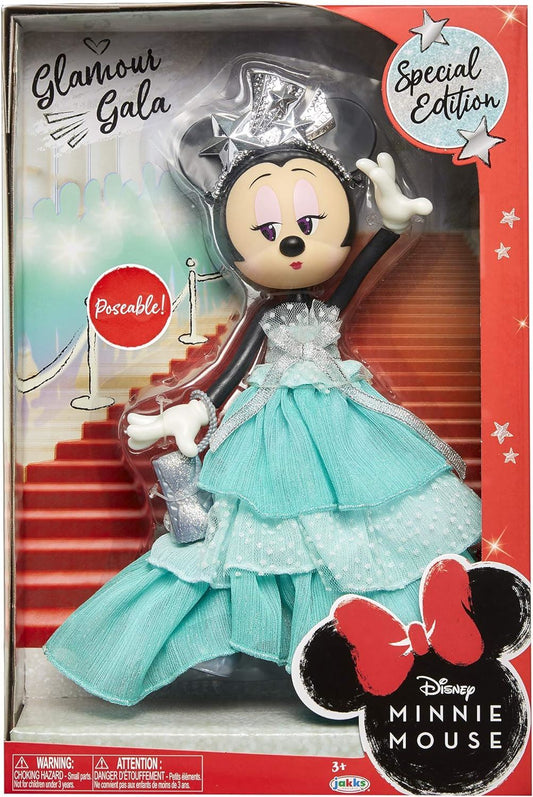 Disney Minnie Mouse Glamour Gala Poseable Doll Collector 10" Fashion Doll 20059