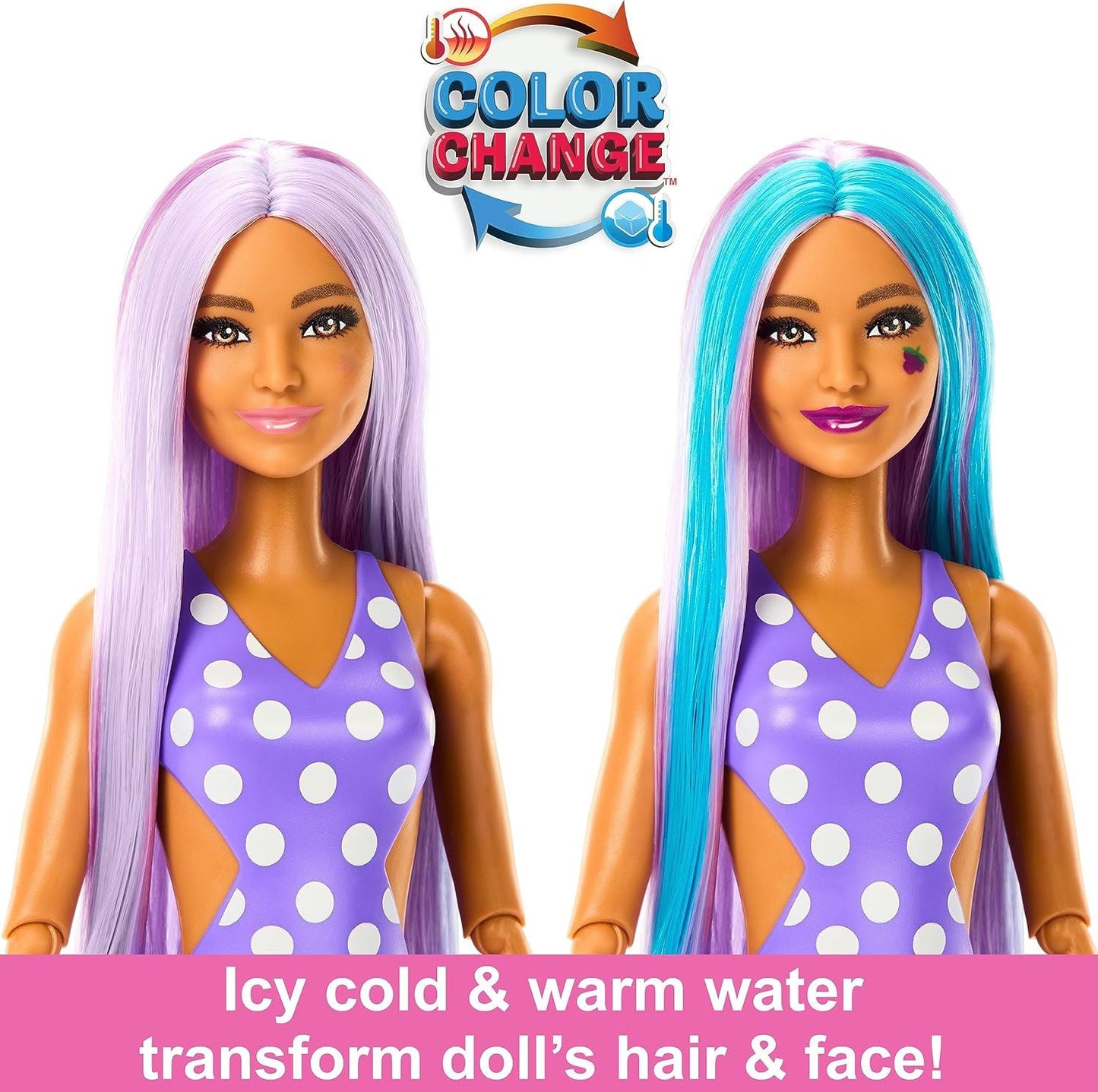 Barbie Pop Reveal Fruit Series Grape Fizz Doll 8 Surprises HRW44