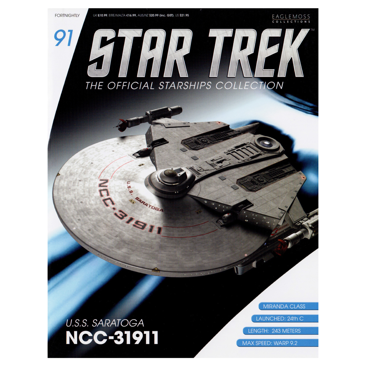 #91 U.S.S Saratoga NCC-31911 Die-Cast Model (Eaglemoss / Star Trek)