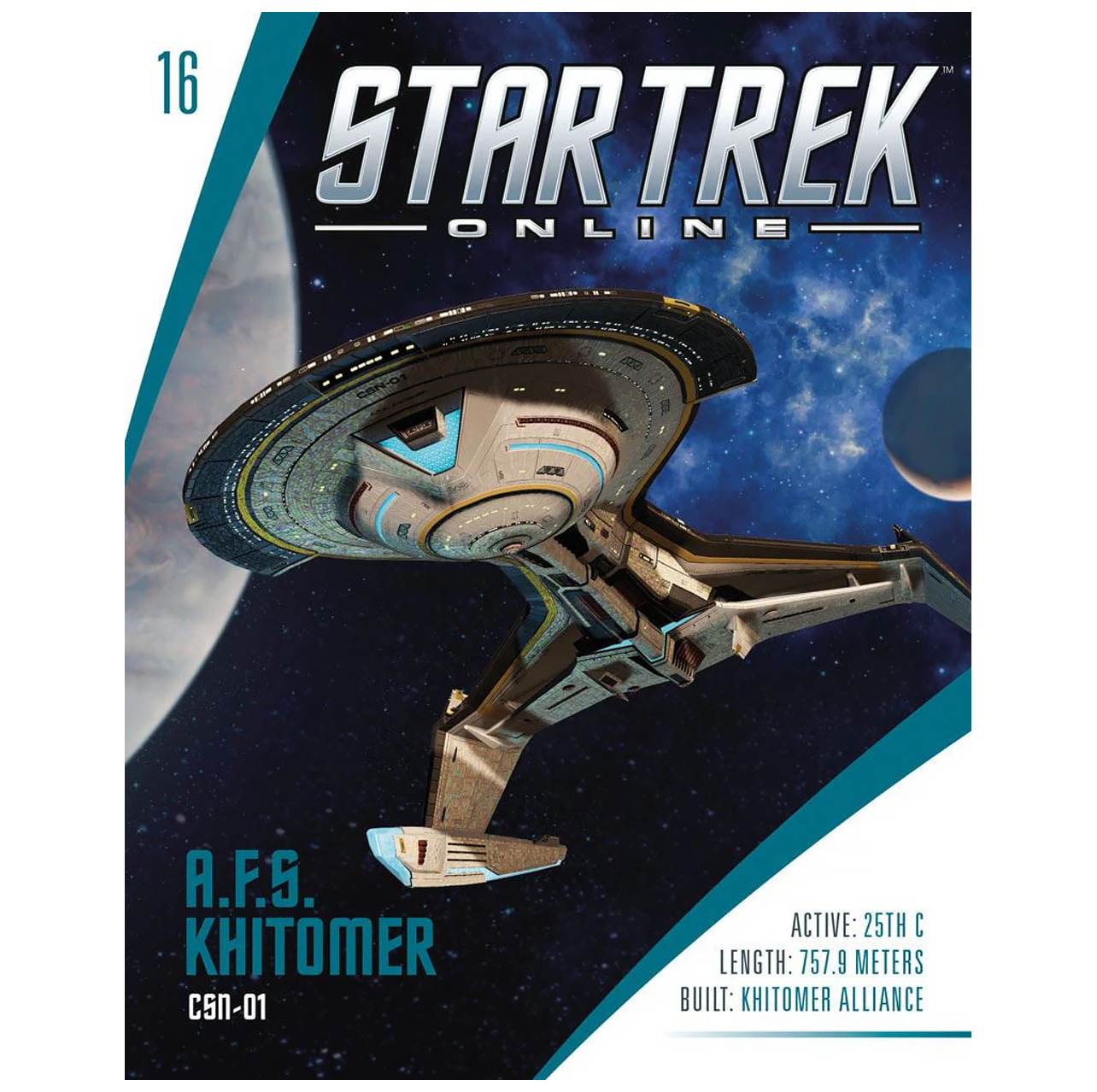 #16 A.F.S. Khitomer CSN-01 - Khitomer Alliance Battlecruiser Diecast Model Ship STO (Eaglemoss / Star Trek)