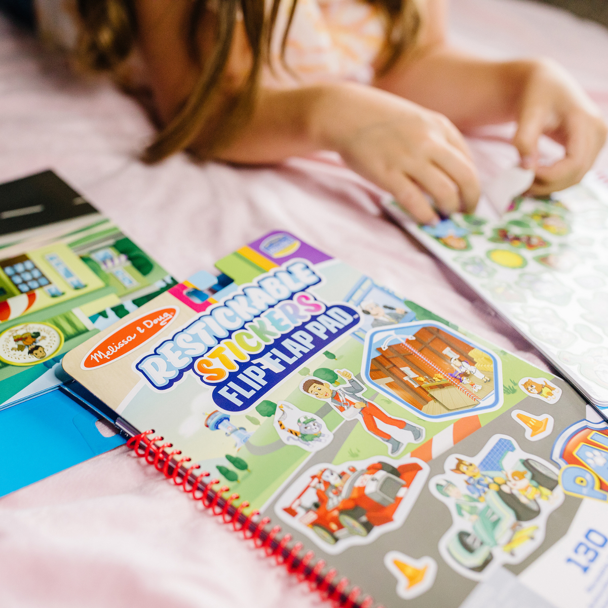 PAW Patrol Flip Flap Pad 130 Reusable Stickers Melissa & Doug 33253