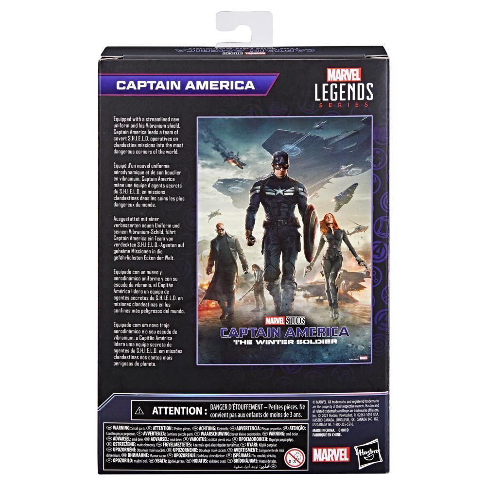Captain America 6″ Action Figure – Marvel Legends Series F6520 by Hasbro – Fully Articulated Hero Shield Accessory