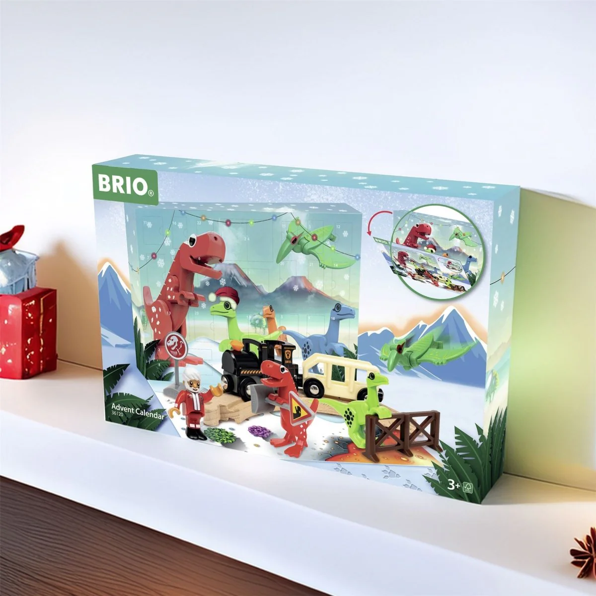 BRIO World Advent Calendar 2025 (36120) – FSC-Certified Beech Wooden Railway Christmas Countdown Set with Figures & Accessories