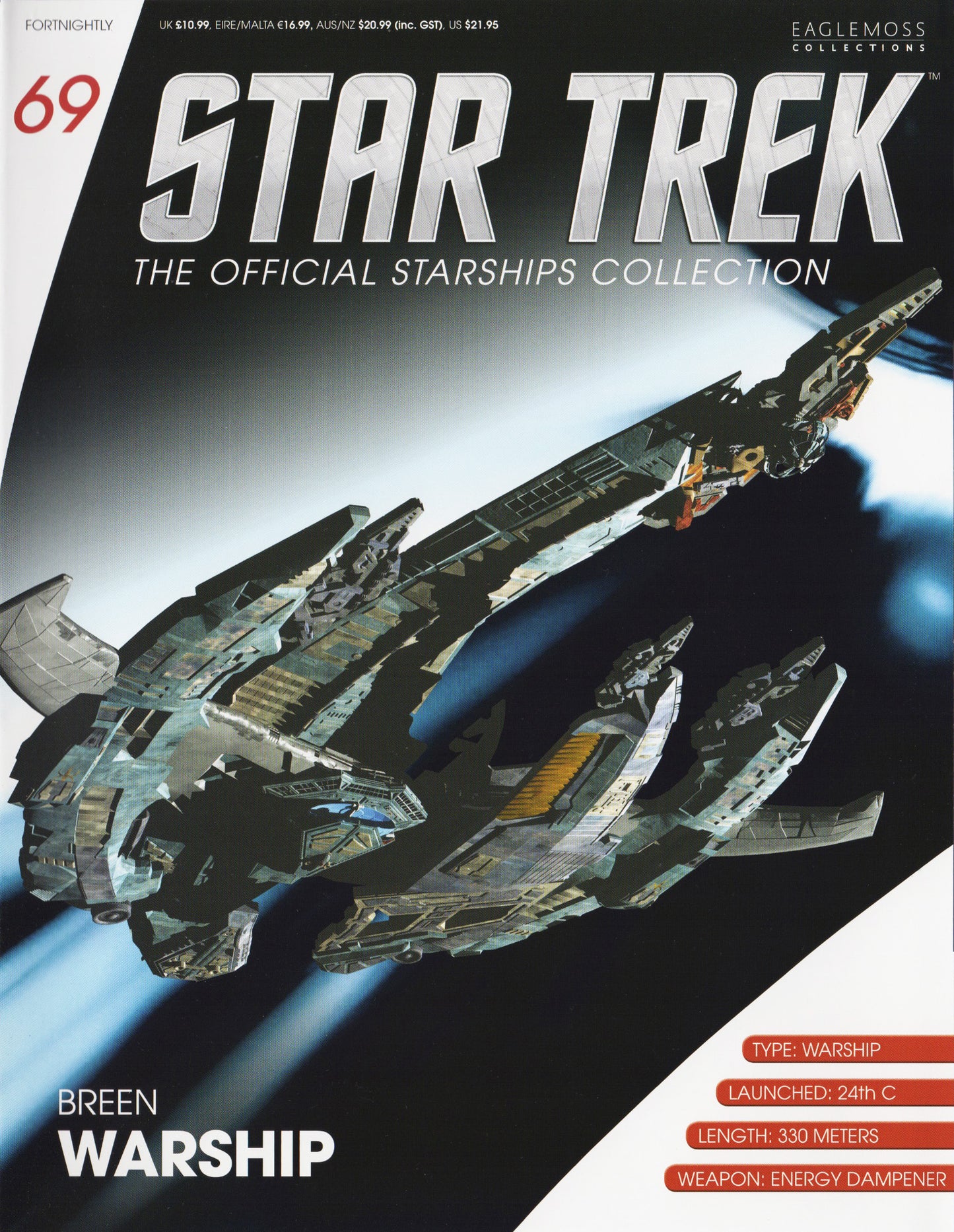 #69 Breen WarShips Starship Die-Cast Model (Eaglemoss / Star Trek)