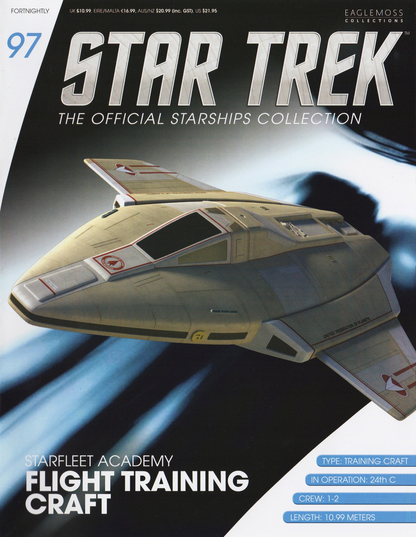 #97 Starfleet Academy Flight Training Craft Die-Cast Model (Eaglemoss / Star Trek)