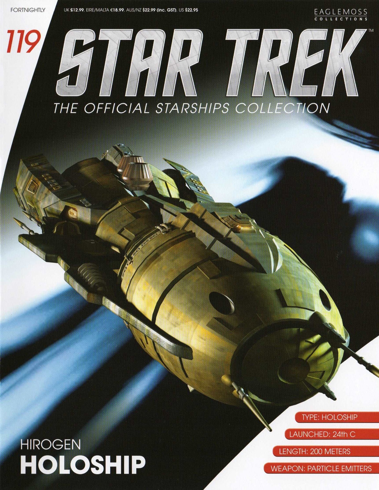 #119 Hirogen Holoship Model Die Cast Ship Eaglemoss Star Trek