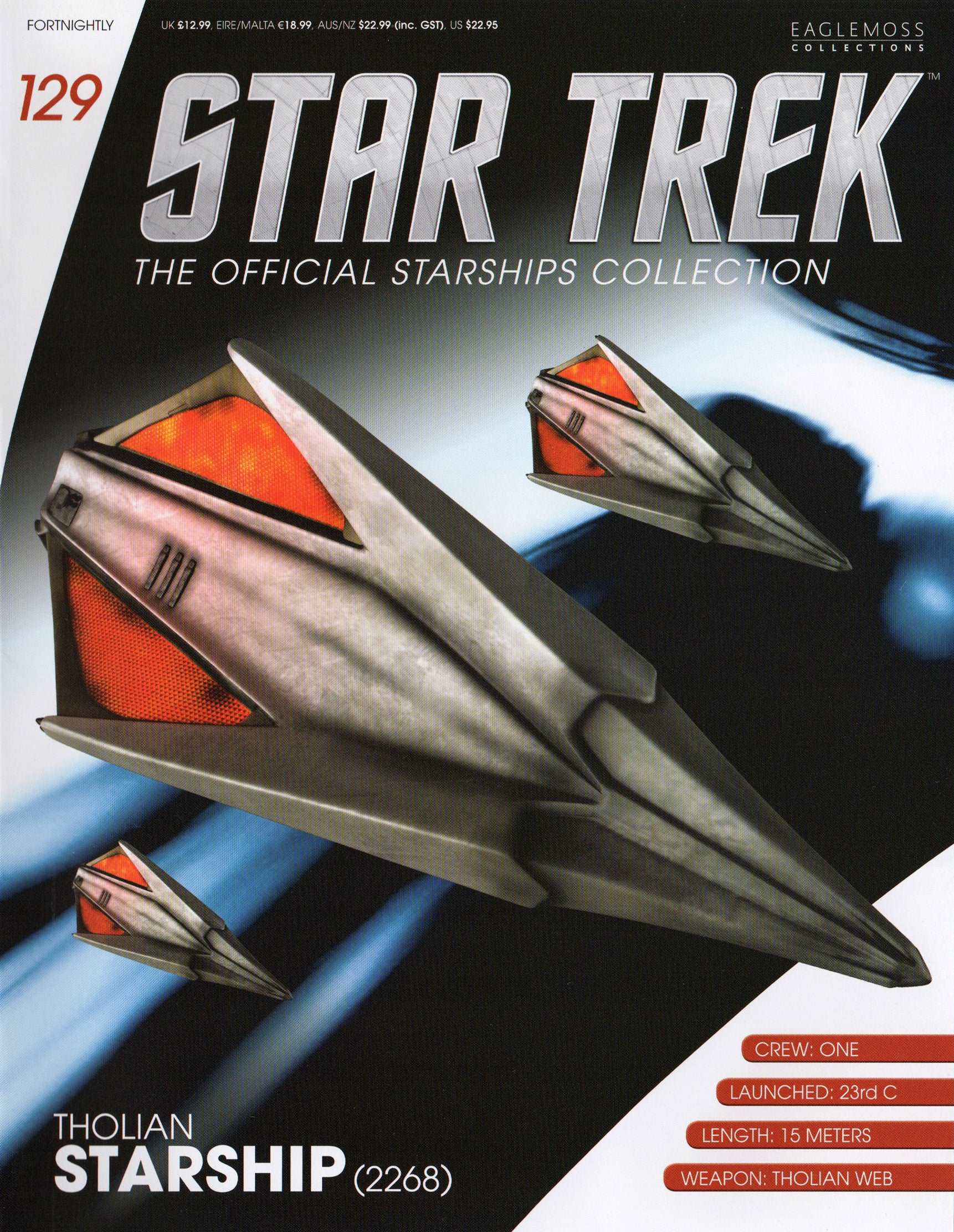 #129 Tholian Ship (2268) Model Die Cast Ship (Eaglemoss Star Trek)