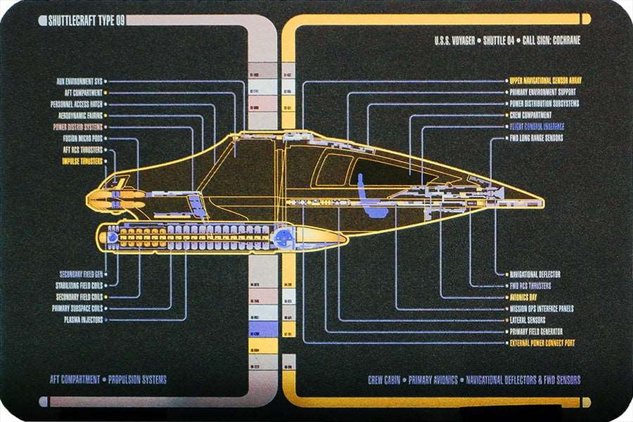 #04 Type-9 Shuttlecraft 74656 "Cochrane" Shuttlecraft Model Die Cast Ship (Eaglemoss / Star Trek)