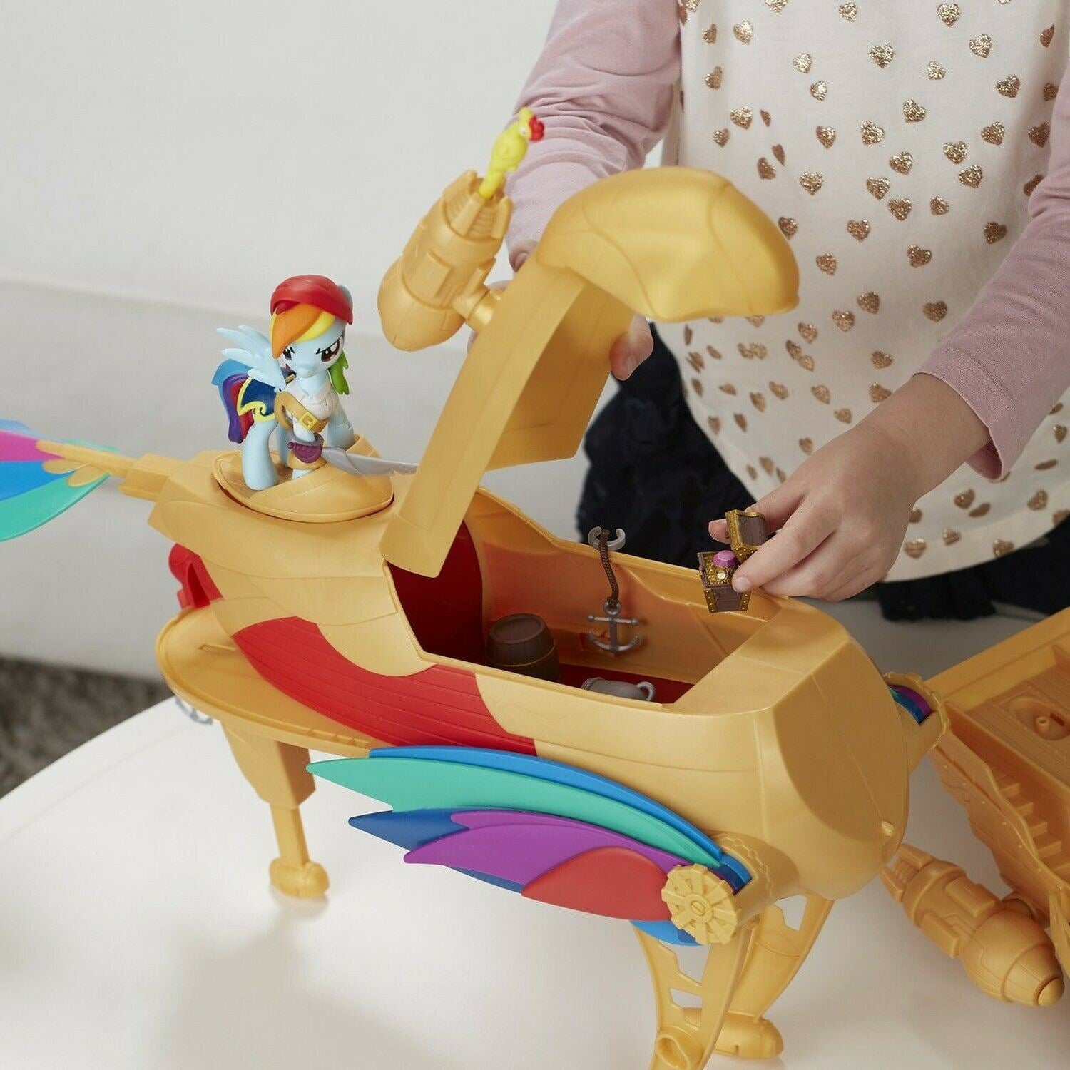 My Little Pony Movie SWASHBUCKLER PIRATE AIRSHIP Rainbow Dash Playset Figure Toy