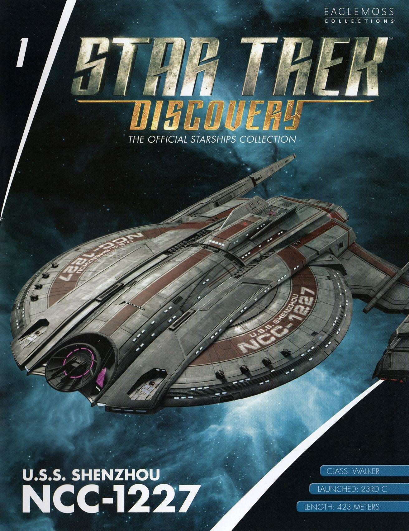 #01 U.S.S. Shenzhou NCC-1227 (Walker class) Discovery Ship Model Die Cast Starship (Eaglemoss / Star Trek)
