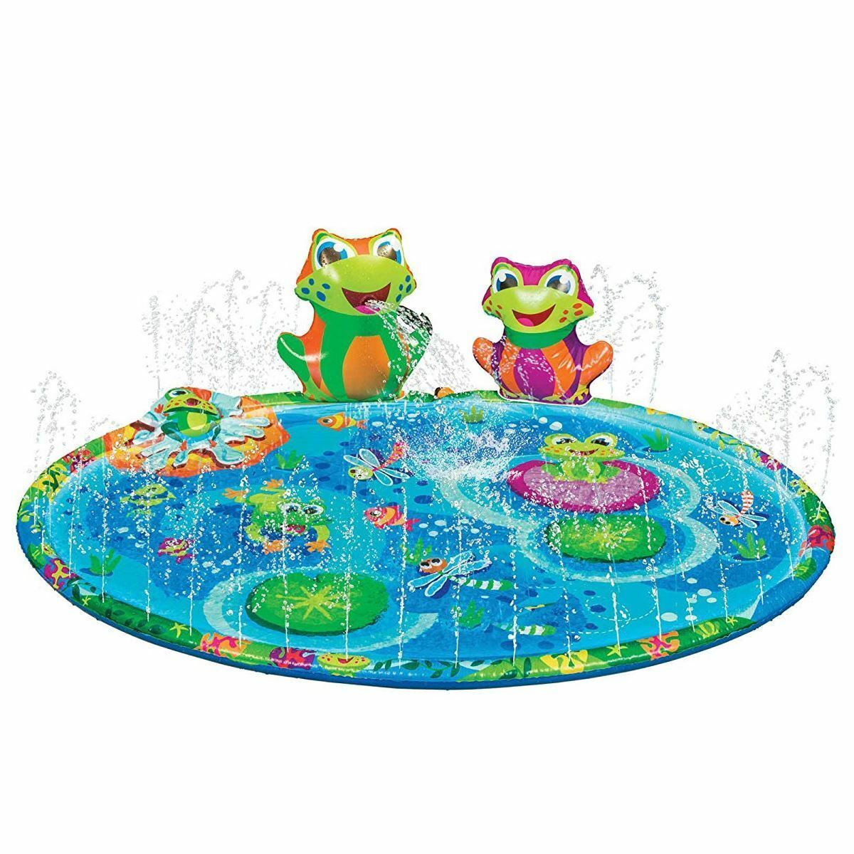 Banzai Jr Froggy Pond Splash Mat Summer Garden Sprinker Water Play Official