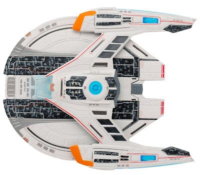 #17 U.S.S. Edison NCC-95160 Federation Temporal Warship Model Diecast Ship (Eaglemoss / Star Trek)