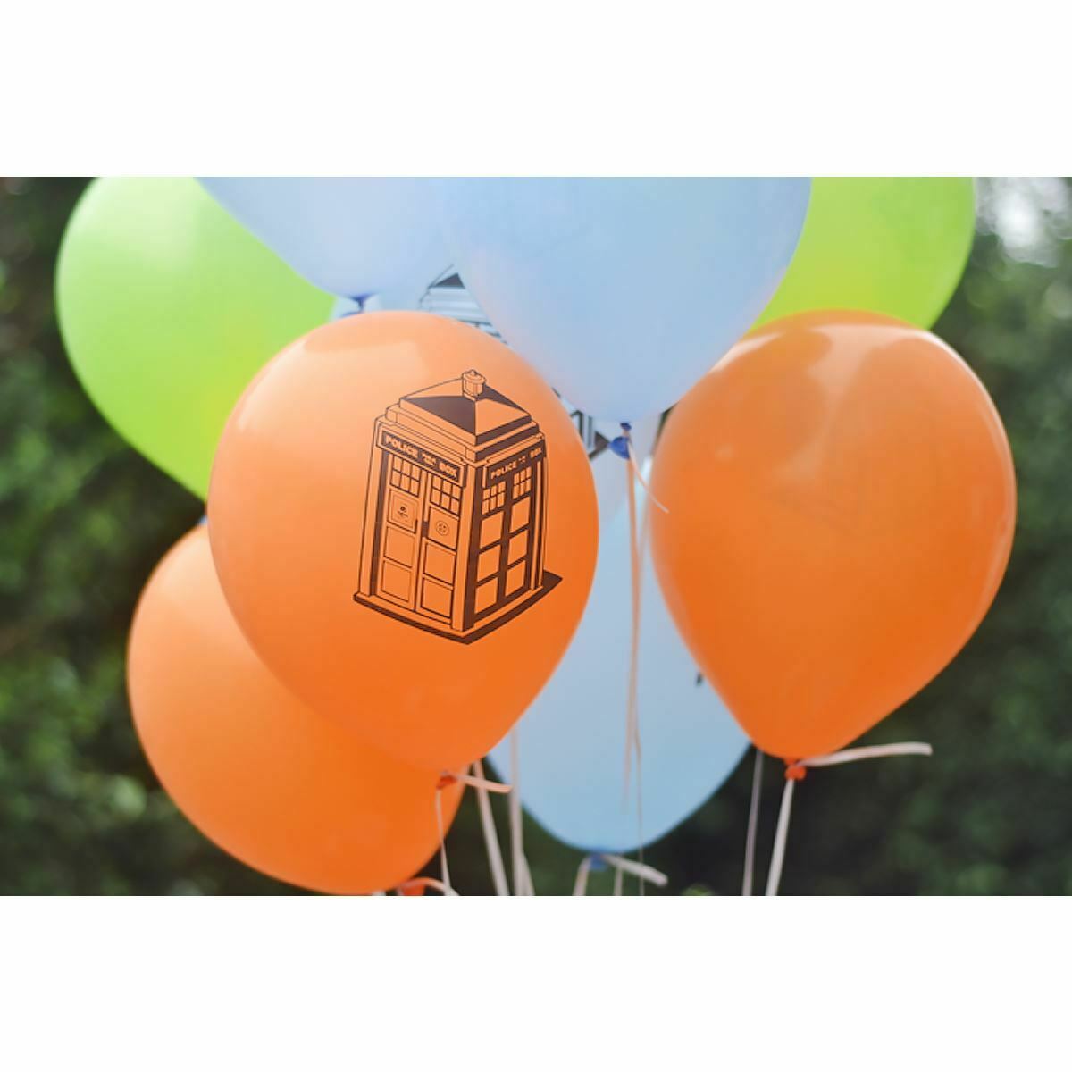 1 PACK Doctor Who TARDIS Balloons [10 Pack] Birthday Party Supplies Official