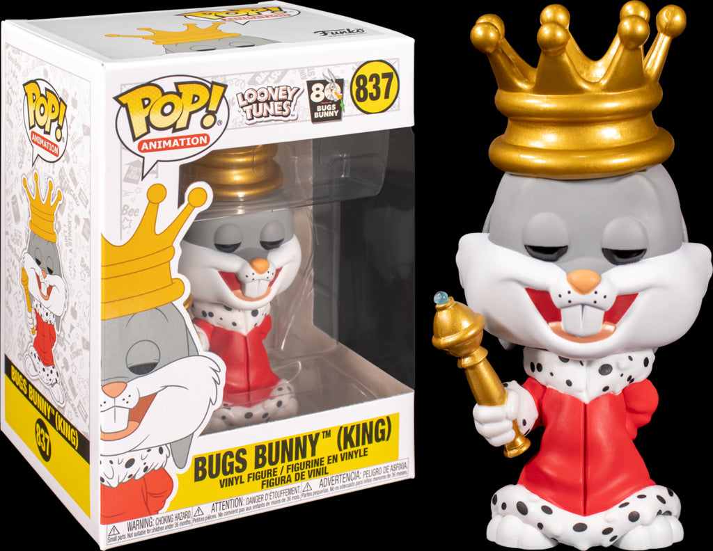 Funko POP! BUGS BUNNY [King] #837 SE Looney Tunes Vinyl Figure