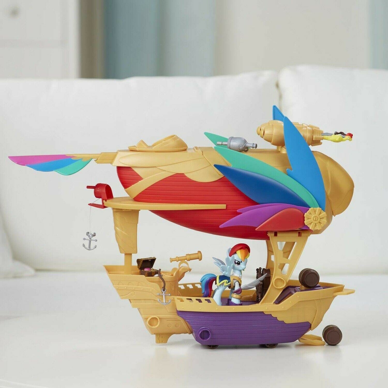 My Little Pony Movie SWASHBUCKLER PIRATE AIRSHIP Rainbow Dash Playset Figure Toy